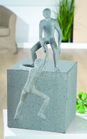 Gilde Creasto Skulptur helfende Hand (BxHxL) 26 cm x 52 cm x 26 cm auf Beton-Würfel betongrau