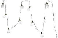 Gilde Deko 10x3-LED Licht.Kette Birne (BxHxL) 270 cm x 10 cm 10 Klarglasbirnen je 3 LEDs indoor IP20 ? 6 cm