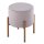 Soma Samt Hocker 2. Wahl Sitzhocker Samt Pouf Ø 32 H 38 cm Sitzpouf Velour mit Füßen rose Eisen gold light grey - hellgrau