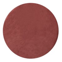 Soma Samt Hocker 2. Wahl Sitzhocker Samt Pouf Ø 32 H 38 cm Sitzpouf Velour mit Füßen rose Eisen gold rose