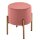 Soma Samt Hocker 2. Wahl Sitzhocker Samt Pouf Ø 32 H 38 cm Sitzpouf Velour mit Füßen rose Eisen gold rose