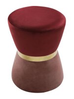 Soma Sitzhocker tailliert 2. Wahl Ø 32 H 42 cm Samthocker Samt Pouf Sitzpouf Velour Hocker bis 150 kg bel zartllila - rose