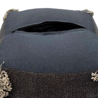 Soma Bodenkissen 2. Wahl Sitzhocker Sitzpouf 40x40 cm Sitzwürfel Sitzpuff Fußhocker Stonewashed schwarz - graphit