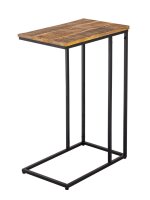 Soma Beistelltisch Holz 25x60x40cm nachhaltig Sofatisch Laptoptisch C-Tisch Toronto Metall Gestell