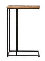 Soma Beistelltisch Holz 25x60x40cm nachhaltig Sofatisch Laptoptisch C-Tisch Toronto Metall Gestell