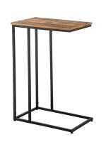 Soma Beistelltisch Holz 25x60x40cm nachhaltig Sofatisch Laptoptisch C-Tisch Toronto Metall Gestell