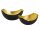 Soma Teelichthalter 48-teilig Set 2´x 24 VE Kerzenhalter Love Schalenform schwarz matt innen vergoldet