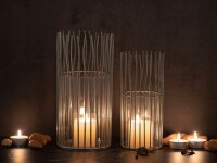 Soma Windlicht 8-teilig Set 2 x 4 VE Kerzenhalter Teelichthalter Loft schwarz o. silber Kerzenständer silber