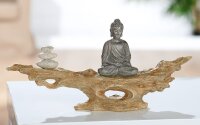 Gilde Poly Buddha auf Baumstamm VE 2 (BxHxL) 30 cm x 14,5 cm x 6 cm grau/braun Sie kaufen hier immer ein Set von 2 gleichen Artikeln.