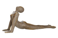 Gilde Poly Figur "Yoga-Frau" VE 2 (BxHxL) 39 cm x 17,5 cm x 8 cm Hände zum Boden, braun/goldfarben Sie kaufen hier immer ein Set von 2 gleichen Artikeln.