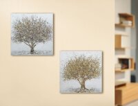 Gilde Bild Gemälde "Baum" VE 2 so (BxHxL) 50 cm x 50 cm x  cm handgemalt, naturfarbig Sie kaufen hier immer ein Set von 2 gleichen Artikeln.