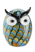 Gilde Glasart Skulptur Eule "Olli" VE 2 (BxHxL) 10,5 cm x 13,5 cm x 6,5 cm aqua/sand/weiss/schw., durchgef.,mundgebl. Sie kaufen hier immer ein Set von 2 gleichen Artikeln.