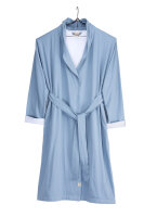Walra Bademantel Soft Jersey Robe Blau / Weiß - S/M cm
