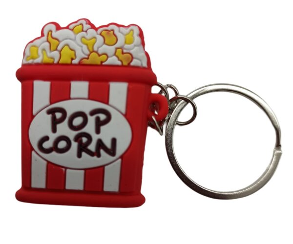 Schlüsselanhänger Mini Popcorn Anhänger Geschenk Cartoon Schlüsselanhänger Silikon Schlüsselanhänger für Handyhülle Charme Rucksack Geschenk für Jungen und Mädche