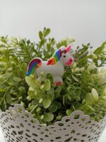 Schlüsselanhänger Mini Einhorn Unicorn Anhänger Geschenk Cartoon Schlüsselanhänger Silikon Schlüsselanhänger für Handyhülle Charme Rucksack Geschenk für Jungen und Mädche