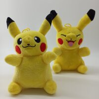 Pokemon Kuscheltier Pokemon Pikachu Plüschtier XXL 25 cm Stofftier Anime Kawaii Plush Stofftier Cute Plushie Halloween Weihnachten Geschenke für Kinder (Pikachu Augen zu)