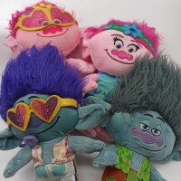 Trolls Plüsch Kuscheltier XXL 29 cm Brille grau grün Trolls Plüschtier Anime Kawaii Plush Stofftier Cute Plushies Plüschtiere Plushie Halloween Weihnachten Geschenke für Kinder