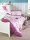 Soma Microfaser Baby Bettwäsche 100 x 135 cm Bettbezug  Kopfkissenbezug 40 x 60 cm Einhorn Prinzessin Pink