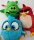 Soma Angry Birds Kuscheltier Vogel 22 cm Plüschfigur Plüsch Kuscheltier Puppe Stofftier Teddy als Geschenk für Kinder (Blau)