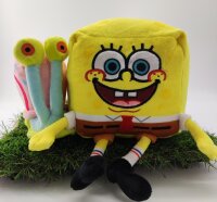 Sponge Bob Schwammkopf Spongebob Kuscheltier XXL 30 cm Plüschtier Stofftier Geschenk für Mädchen Jungen und Kinder