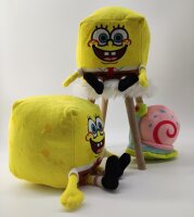 Sponge Bob Schwammkopf Spongebob Kuscheltier XXL 30 cm Plüschtier Stofftier Geschenk für Mädchen Jungen und Kinder