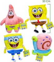 Sponge Bob Schwammkopf Spongebob Kuscheltier XXL 30 cm Plüschtier Stofftier Geschenk für Mädchen Jungen und Kinder