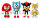 Sonic The Hedgehog - SEGA - Sonic Plüschtier 30 cm, Sonic Kuscheltier Sonic Set alle 4