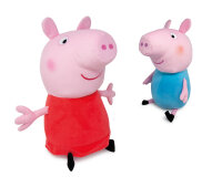 Peppa Wutz  Kuscheltier Schorsch Pig blau Kuscheltier Plüschfigur XXL 40 cm Stofftier Geschenkidee für Kinder (Schorsch Pig blau)