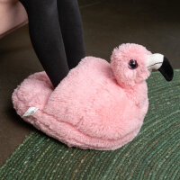 Soma Fußwärmer Handwärmer Kuschelwarmies Kuschelfreunde Wärmekissen Stofftier Kuscheltier Plüschtier (Flamingo, Fußwärmer 35 cm x 25 cm x 16 cm)