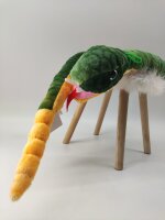 Plüschtier Plüschschlange XXL Plüsch-Schlange weich gefüllt, ideal zum Trösten Kuscheln Einschlafhilfe Toys Schlange Snake Kuscheltier (Grün Gelb Anaconda 120 cm)