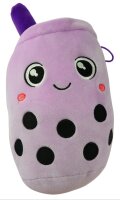 Bubble Tea Plüschtier Boba Kuscheltier Plüschpuppen Weiche Kuscheltier Tee Weiche Puppe Teetasse Kissen Kinderspielzeug (Lila, 15 cm)