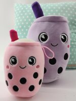 Bubble Tea Plüschtier Boba Kuscheltier Plüschpuppen Weiche Kuscheltier Tee Weiche Puppe Teetasse Kissen Kinderspielzeug (Lila, 15 cm)