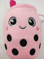 Bubble Tea Plüschtier Boba Kuscheltier Plüschpuppen Weiche Kuscheltier Tee Weiche Puppe Teetasse Kissen Kinderspielzeug (Rosa, 15 cm)