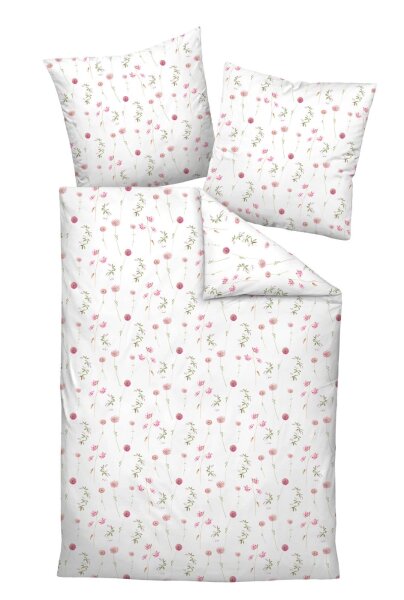 Janine Mako-Satin Bettwäsche 135X200,80x80 2 teilig  MILANO 45062-01-500 rot rosé
