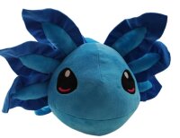 Axolotl Echse Molch Kuscheltier Figur Plüsch Tintenfisch Spiel Puppe XL 25 cm Plüschtier Püsch Wassertier blau