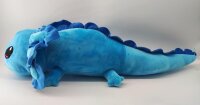 Axolotl Echse Molch Kuscheltier Figur Plüsch Tintenfisch Spiel Puppe XL 25 cm Plüschtier Püsch Wassertier blau