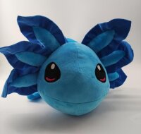 Axolotl Echse Molch Kuscheltier Figur Plüsch Tintenfisch Spiel Puppe XL 68 cm Plüschtier Püsch Wassertier blau