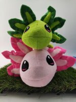 Axolotl Echse Molch Kuscheltier Figur Plüsch Tintenfisch Spiel Puppe XL 40 cm Plüschtier Püsch Wassertier grün