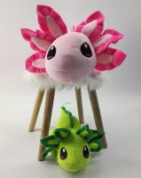 Axolotl Echse Molch Kuscheltier Figur Plüsch Tintenfisch Spiel Puppe XL 68 cm Plüschtier Püsch Wassertier grün