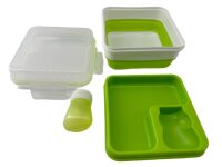 cool gear Salatschüssel Lunchbox für Kinder Brotdose für Kinder Kunststoff (PP) BPA-frei, grün, 1,57 L (16 x 16 x 11,5 cm)