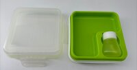 cool gear Salatschüssel Lunchbox für Kinder Brotdose für Kinder Kunststoff (PP) BPA-frei, grün, 1,57 L (16 x 16 x 11,5 cm)