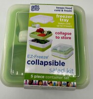 cool gear Salatschüssel Lunchbox für Kinder Brotdose für Kinder Kunststoff (PP) BPA-frei, grün, 1,57 L (16 x 16 x 11,5 cm)