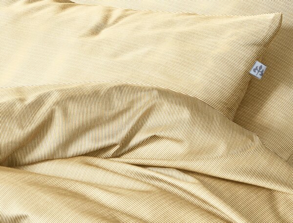 Irisette Mako-Satin Bettwäsche Set Florenz 8466 gold 140 x 200 cm + 1 Kissenbezug 90x70 cm