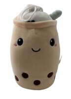 Bubble Tea Plüschtier Boba Kuscheltier Plüschpuppen Weiche Bubble Tea Kuscheltier Tee Weiche Puppe Teetasse Kissen Kinderspielzeug (beige, 20 cm)