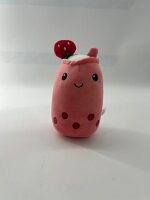 Bubble Tea Plüschtier Boba Kuscheltier Plüschpuppen Weiche Bubble Tea Kuscheltier Tee Weiche Puppe Teetasse Kissen Kinderspielzeug (rot, 30 cm)