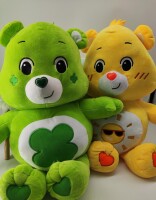 Glücksbärchi Kuscheltier Care Bears Plüsch Plüschfigur XXL 43 cm Teddybär Stofftier Glücksbärchen für Kinder (Glücks Bärchi grün XXL 43 cm)