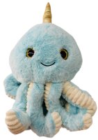 Soma Niedliche Krake Plüsch Spielzeug Octopus Puppe Kuscheltier Cartoon Oktopus Stofftiere Plüschtiere Geburtstag Geschenk XXL (Blau 20 cm)