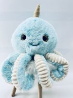 Soma Niedliche Krake Plüsch Spielzeug Octopus Puppe Kuscheltier Cartoon Oktopus Stofftiere Plüschtiere Geburtstag Geschenk XXL (Blau 20 cm)