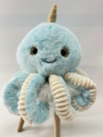 Soma Niedliche Krake Plüsch Spielzeug Octopus Puppe Kuscheltier Cartoon Oktopus Stofftiere Plüschtiere Geburtstag Geschenk XXL (Blau 20 cm)