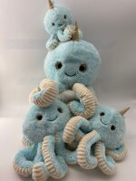 Soma Niedliche Krake Plüsch Spielzeug Octopus Puppe Kuscheltier Cartoon Oktopus Stofftiere Plüschtiere Geburtstag Geschenk XXL (Blau 20 cm)